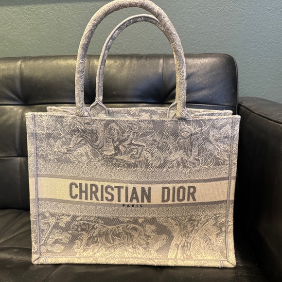 Christian Dior Medium Book Tote Grey - Picture 1 of 9